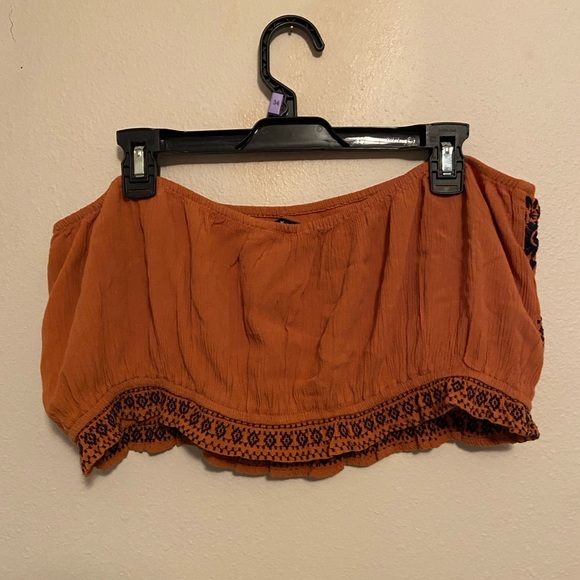 🟢BOGO FREE🟢 Orange Floral Tube Top - Picture 2 of 3